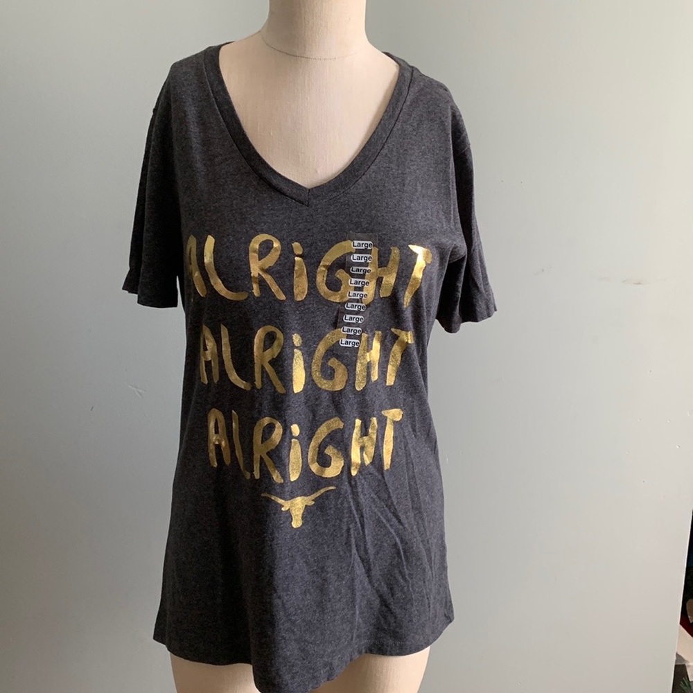 Authentic Apparel We Are Texas Women, Large, Grey T-shirt
